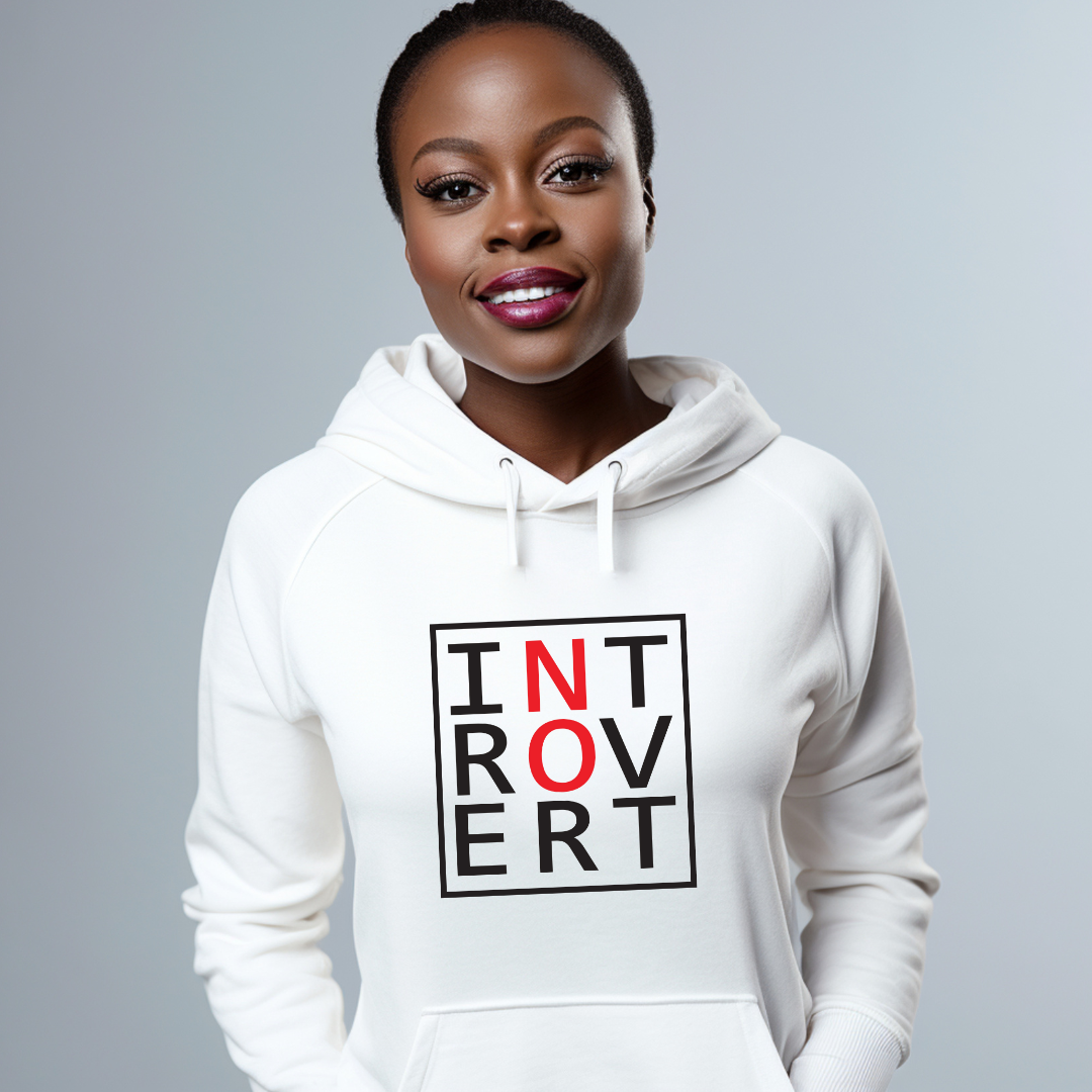 Introvert "No" Hoodie (Black/Red)