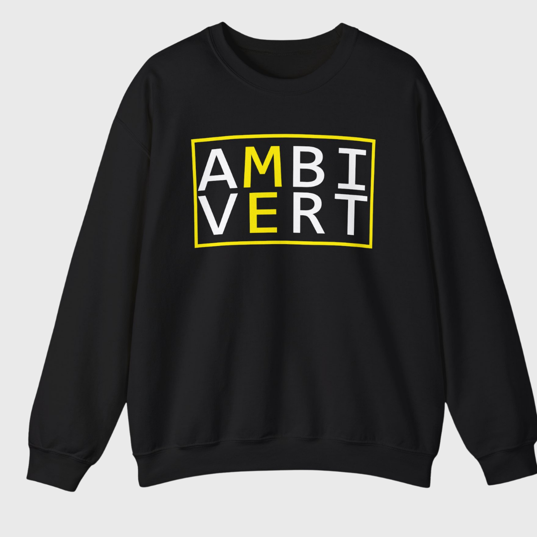 Ambivert Logo Sweatshirt (white/yellow)