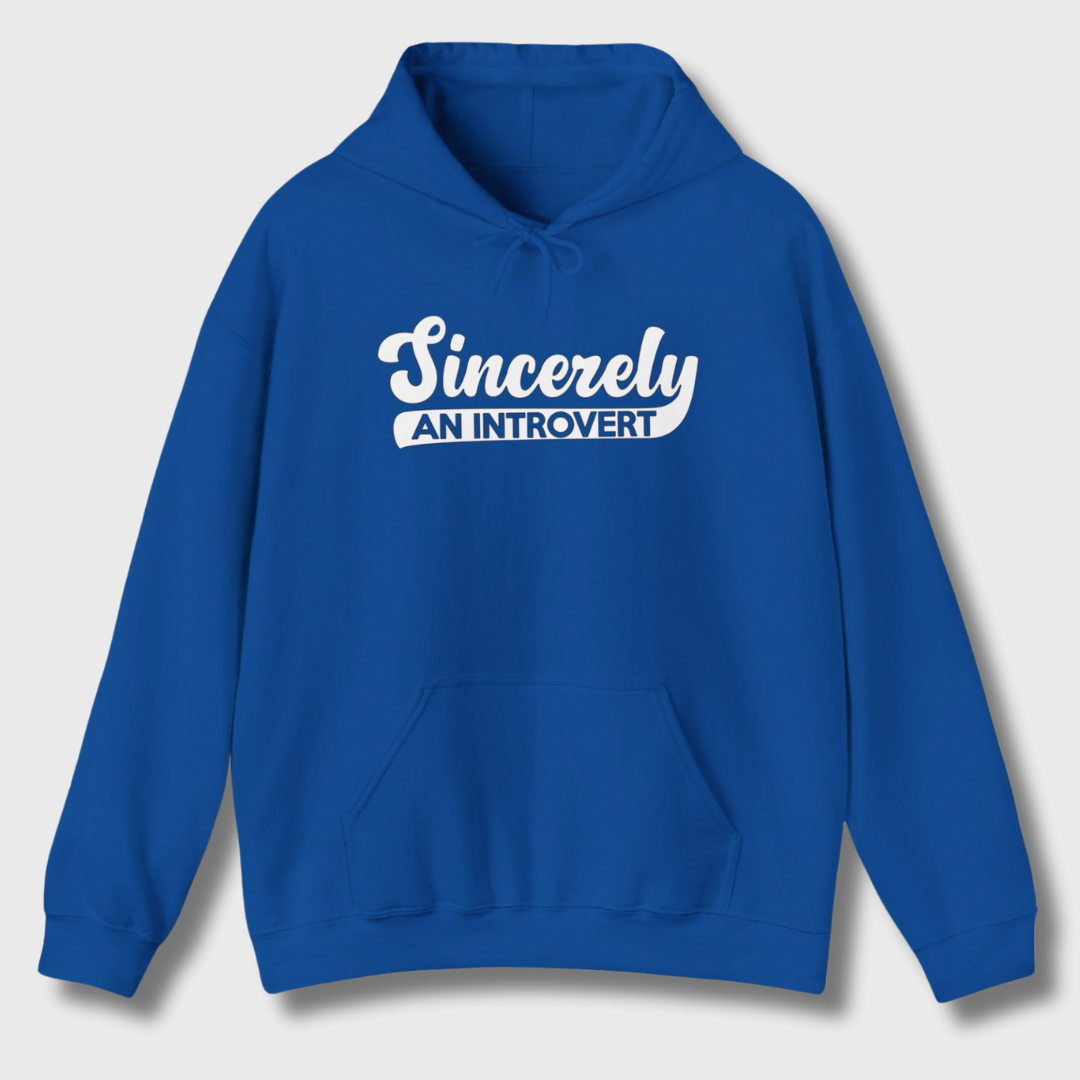 Sincerely, An Introvert Hoodie (White Logo)