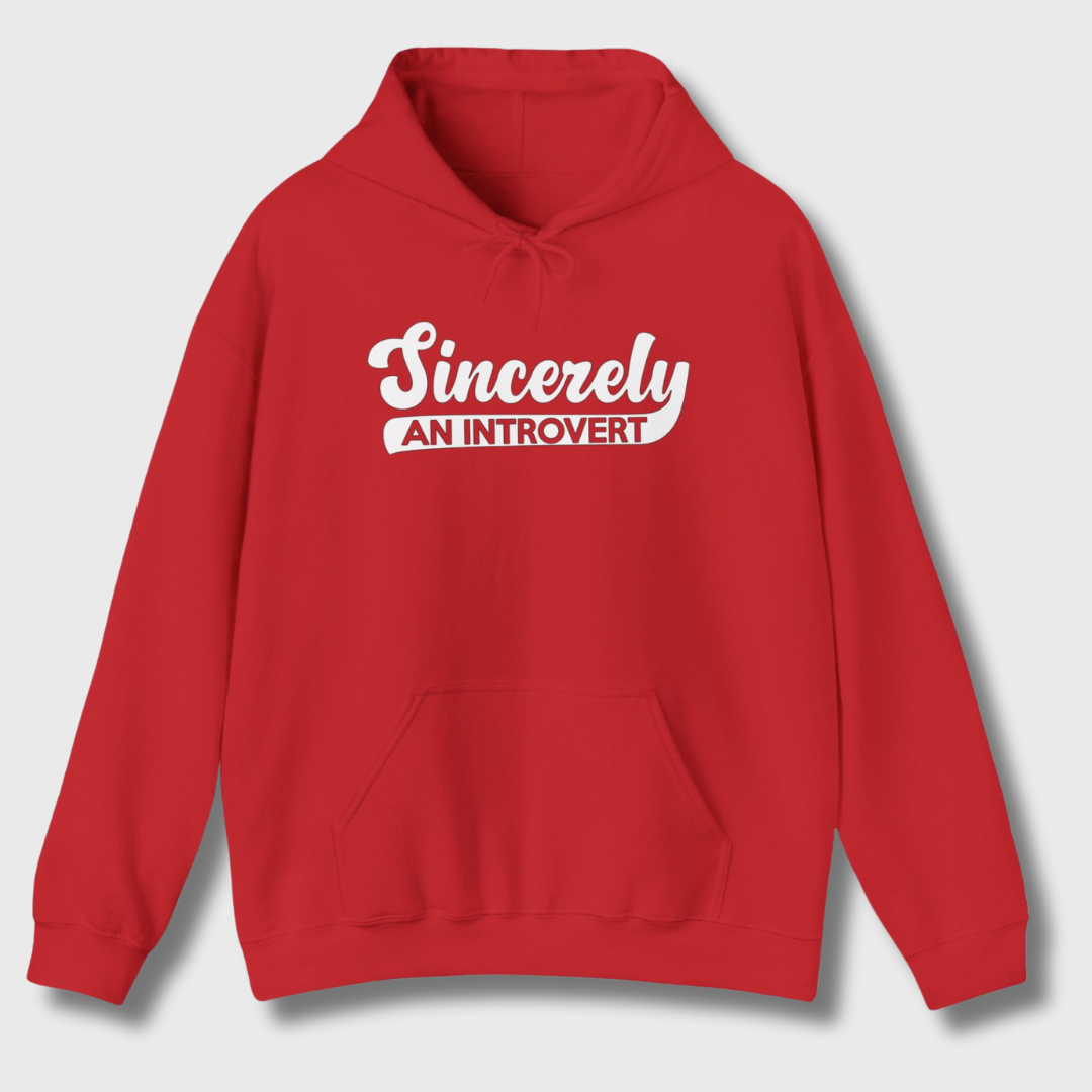 Sincerely, An Introvert Hoodie (White Logo)