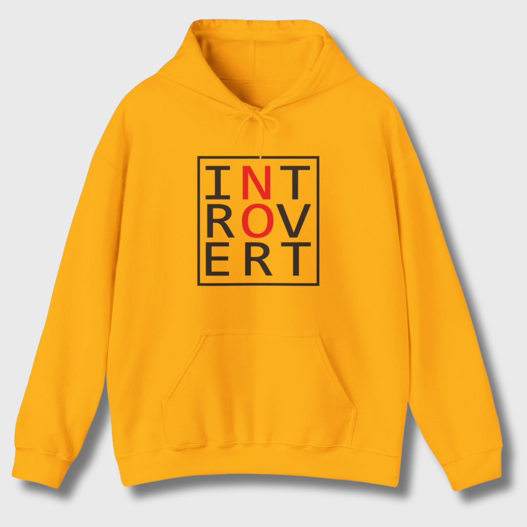 Introvert "No" Hoodie (Black/Red)