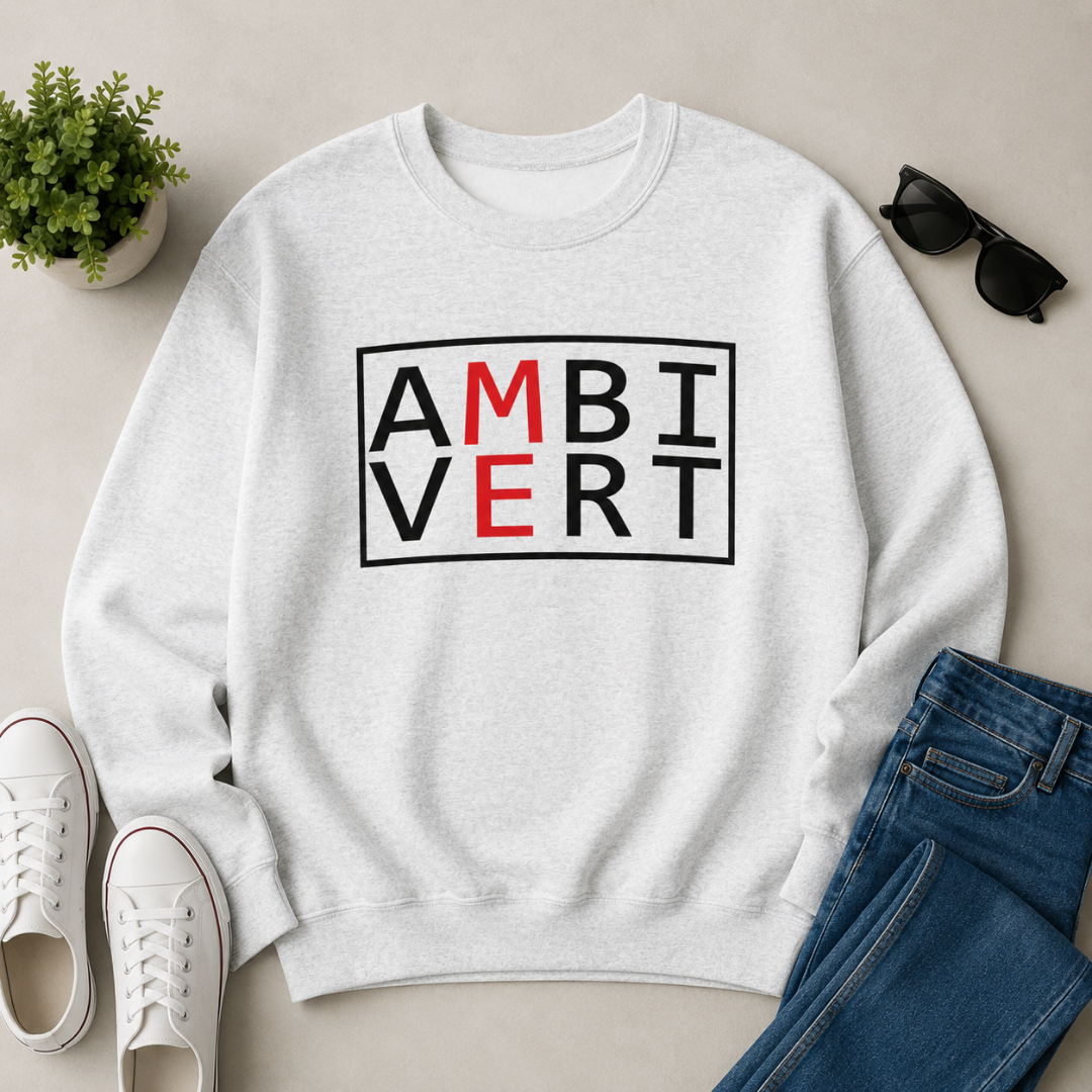 Ambivert Logo Sweatshirt (Black/Red)