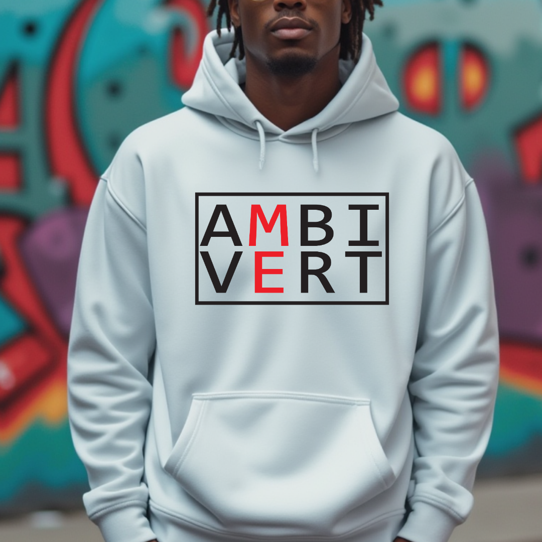 Ambivert Hoodie (Black/Red)