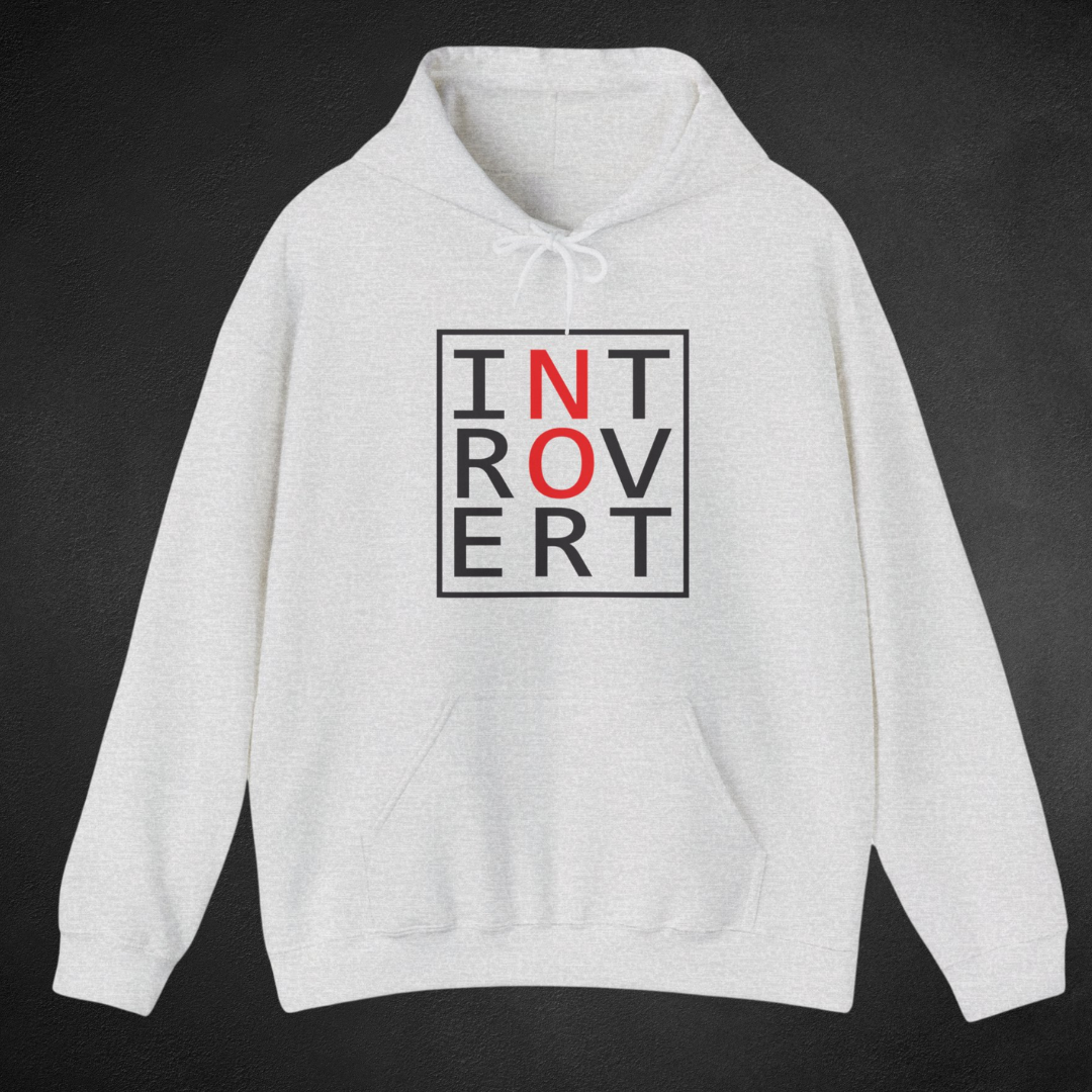Introvert "No" Hoodie (Black/Red)