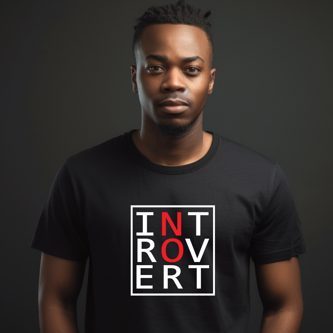 Introvert "No" Unisex T-Shirt (White/Red)