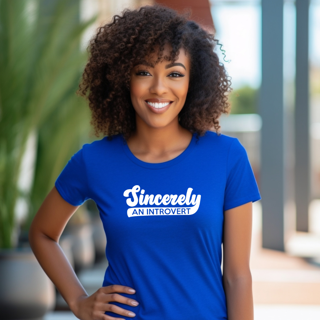 Sincerely, An Introvert Unisex T-Shirt (White Logo)
