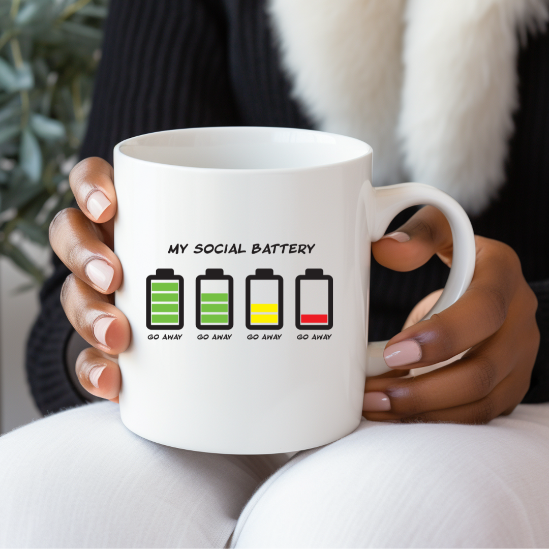 My Social Battery Mug 11 oz.