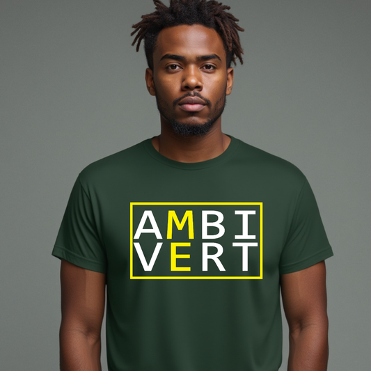 Ambivert Logo T-Shirt (White/Yellow)