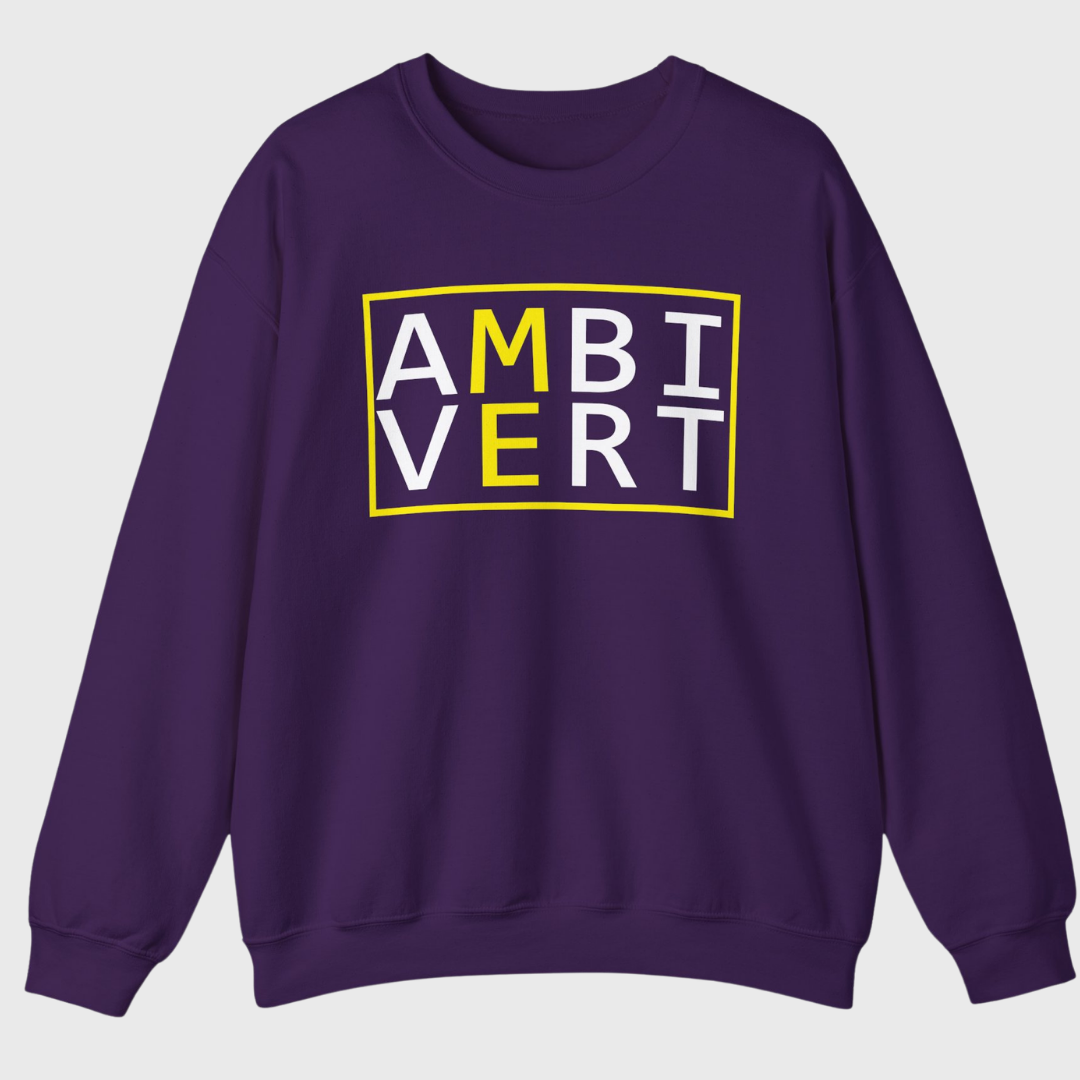 Ambivert Logo Sweatshirt (white/yellow)