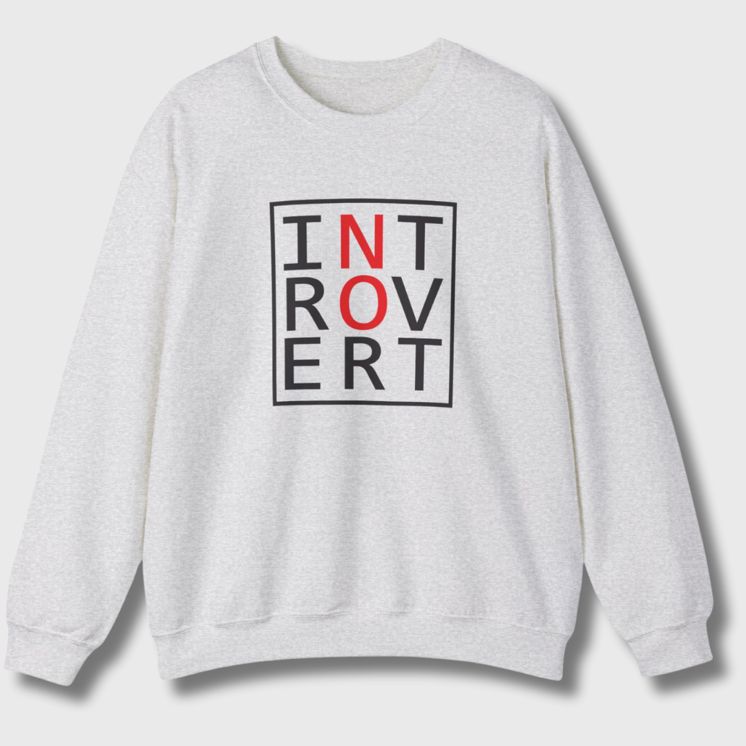 Introvert "No" Sweatshirt (Black/Red)