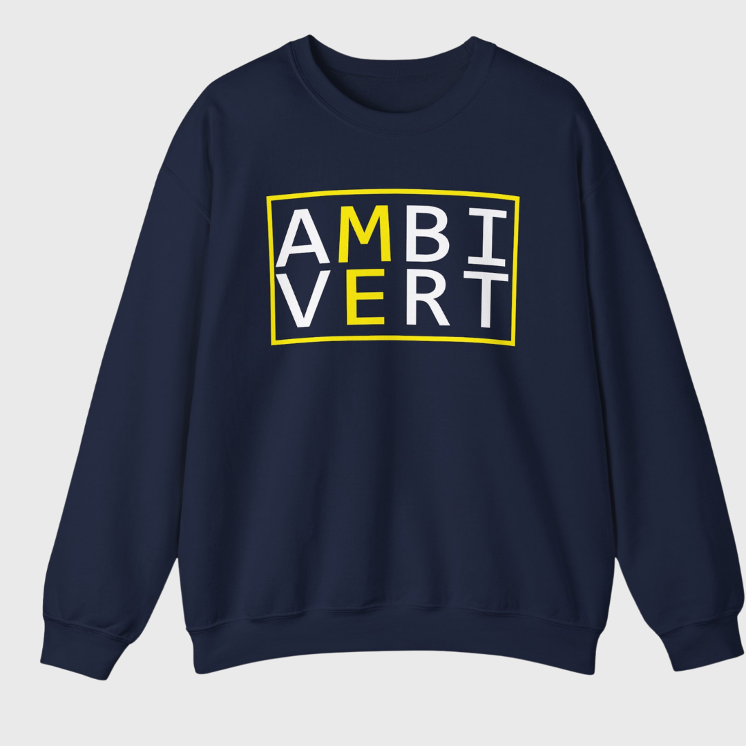 Ambivert Logo Sweatshirt (white/yellow)