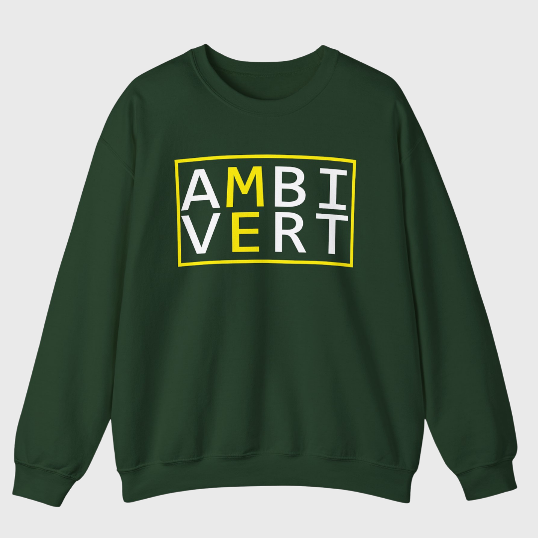 Ambivert Logo Sweatshirt (white/yellow)