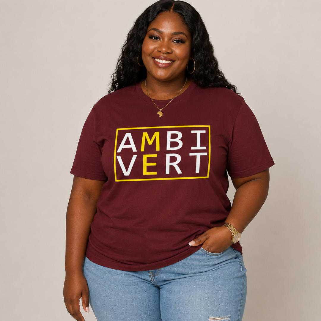 Ambivert Logo T-Shirt (White/Yellow)