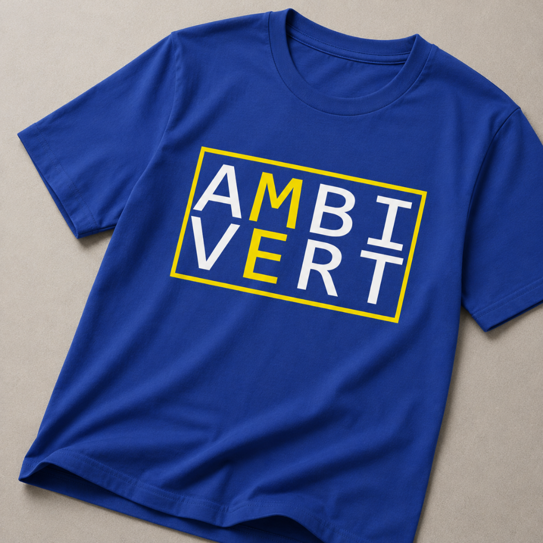 Ambivert Logo T-Shirt (White/Yellow)