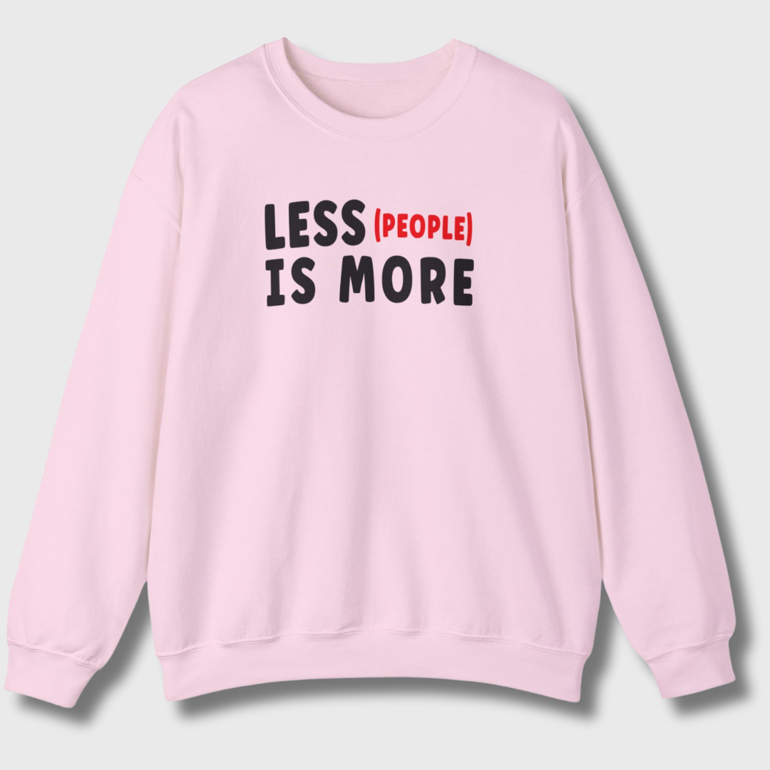 Less People Is More Sweatshirt (Black/Red)