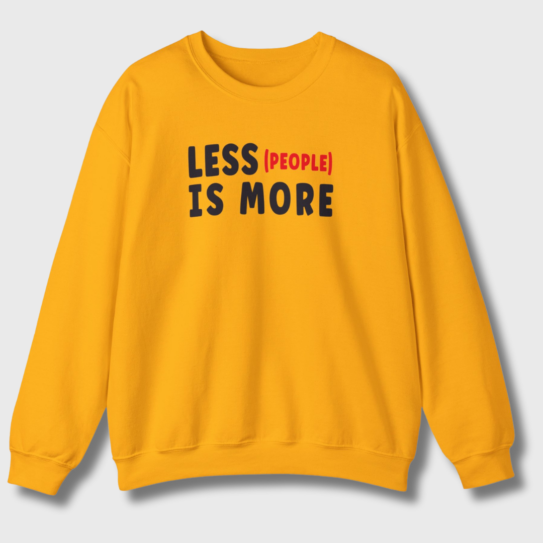 Less People Is More Sweatshirt (Black/Red)