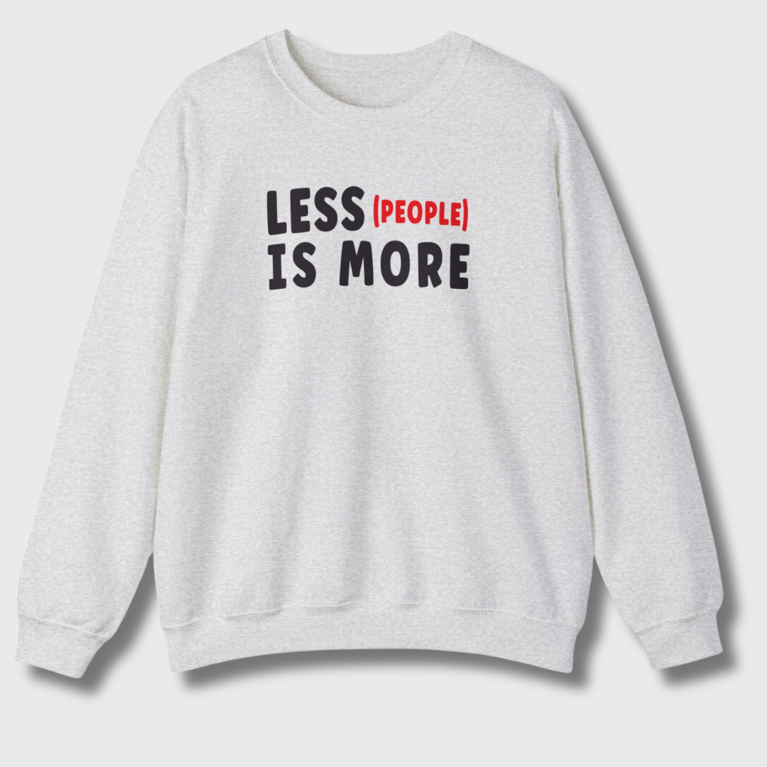 Less People Is More Sweatshirt (Black/Red)