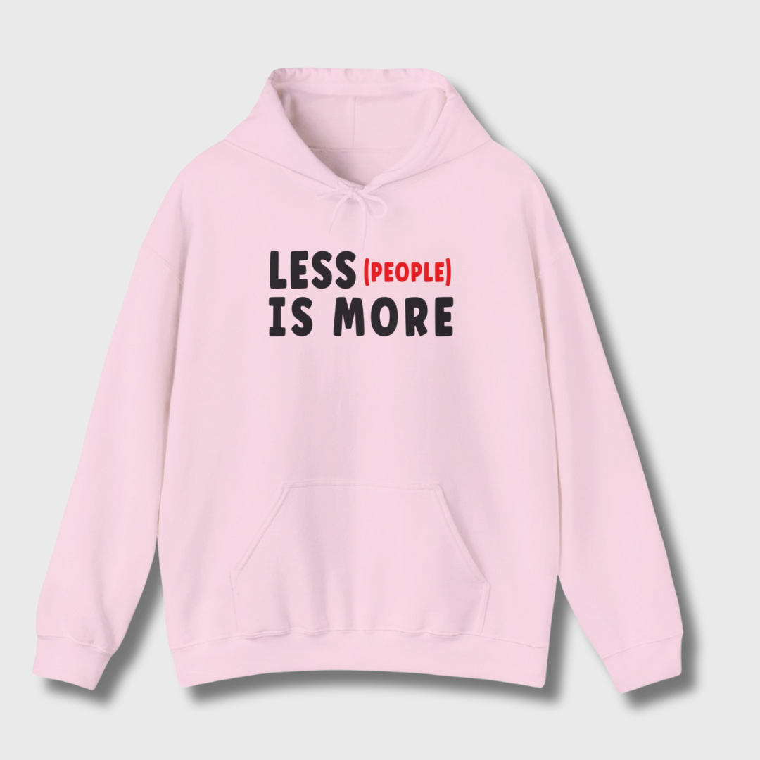 Less People Is More Hoodie (Black/Red)