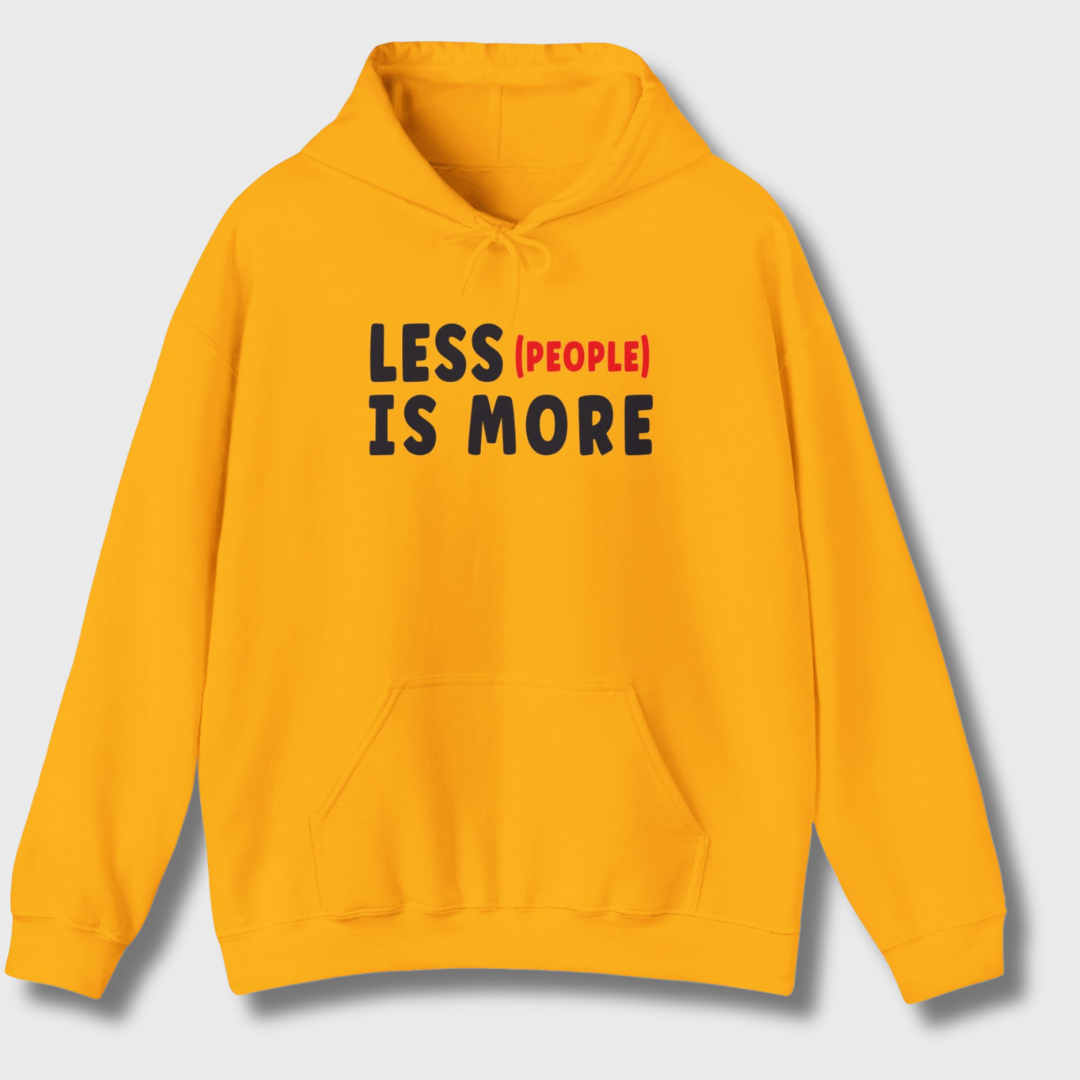 Less People Is More Hoodie (Black/Red)