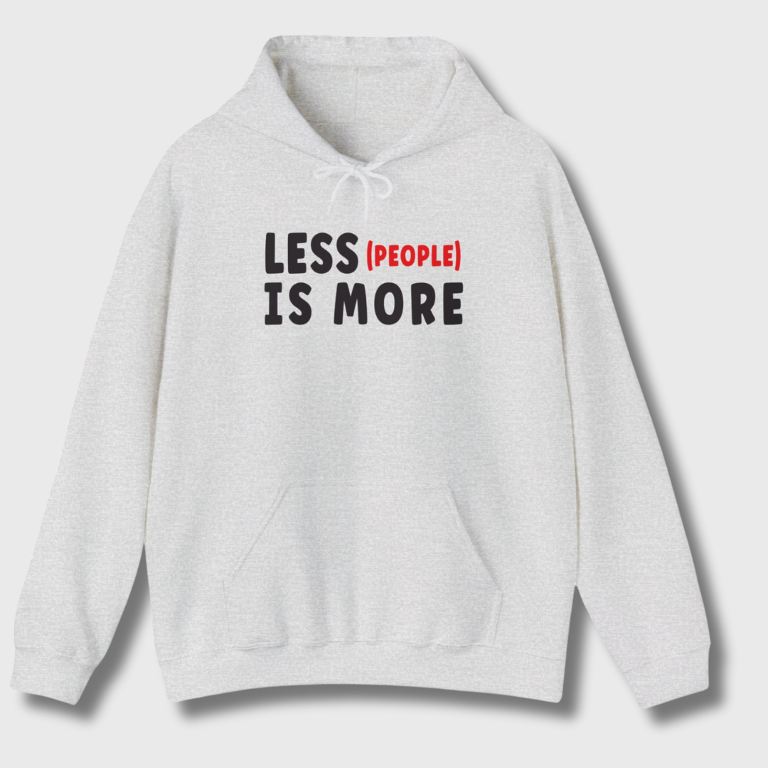 Less People Is More Hoodie (Black/Red)