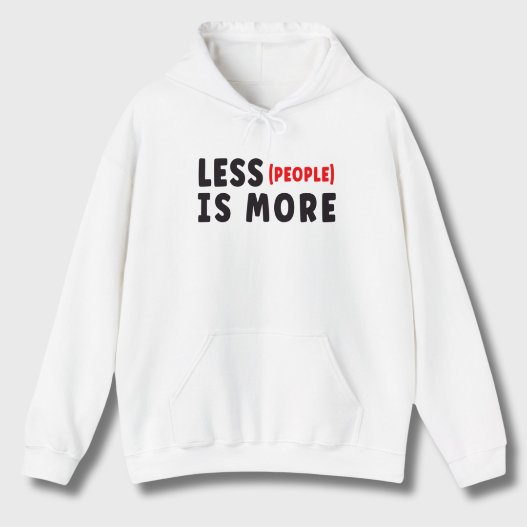 Less People Is More Hoodie (Black/Red)