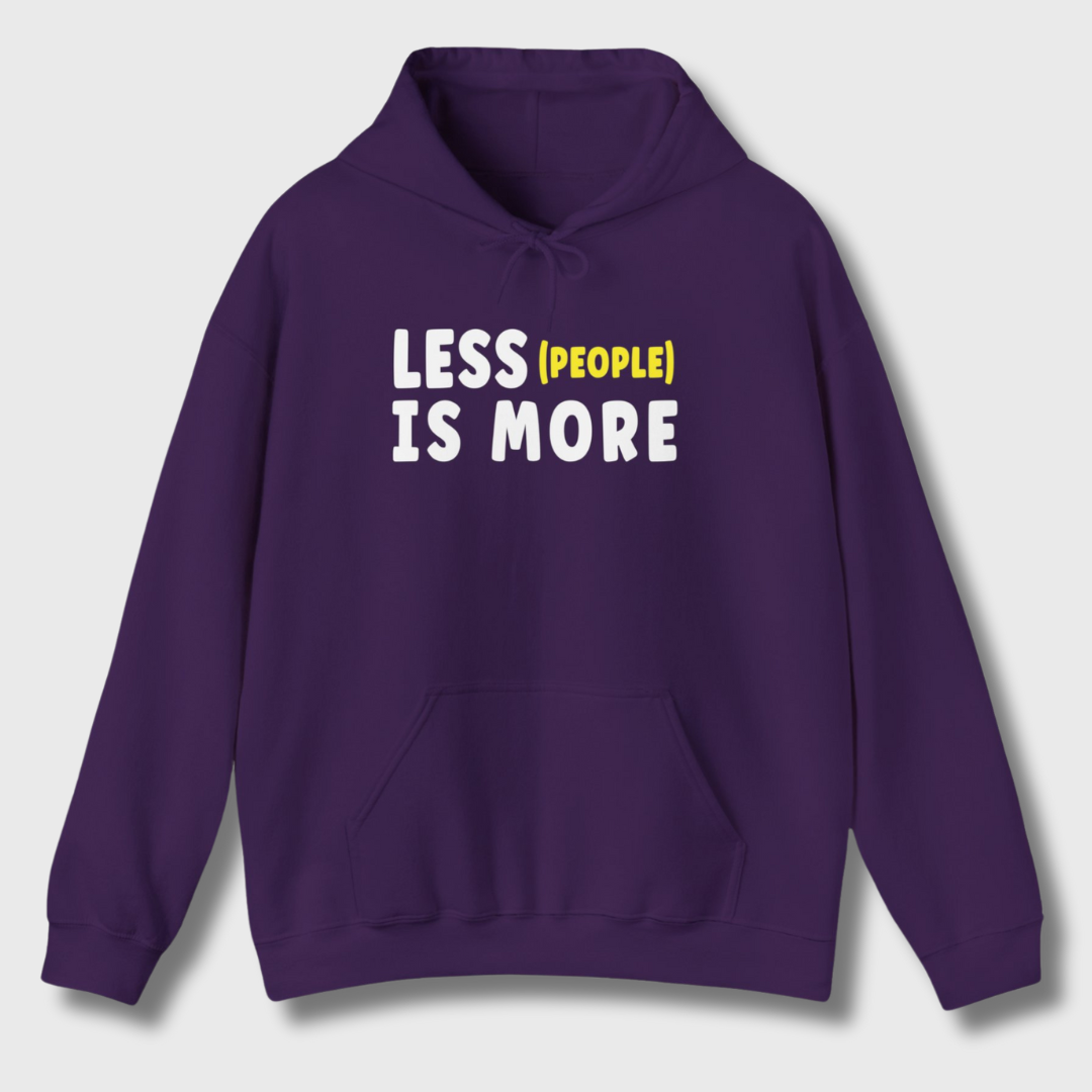 Less People Is More Hoodie (White/Yellow)