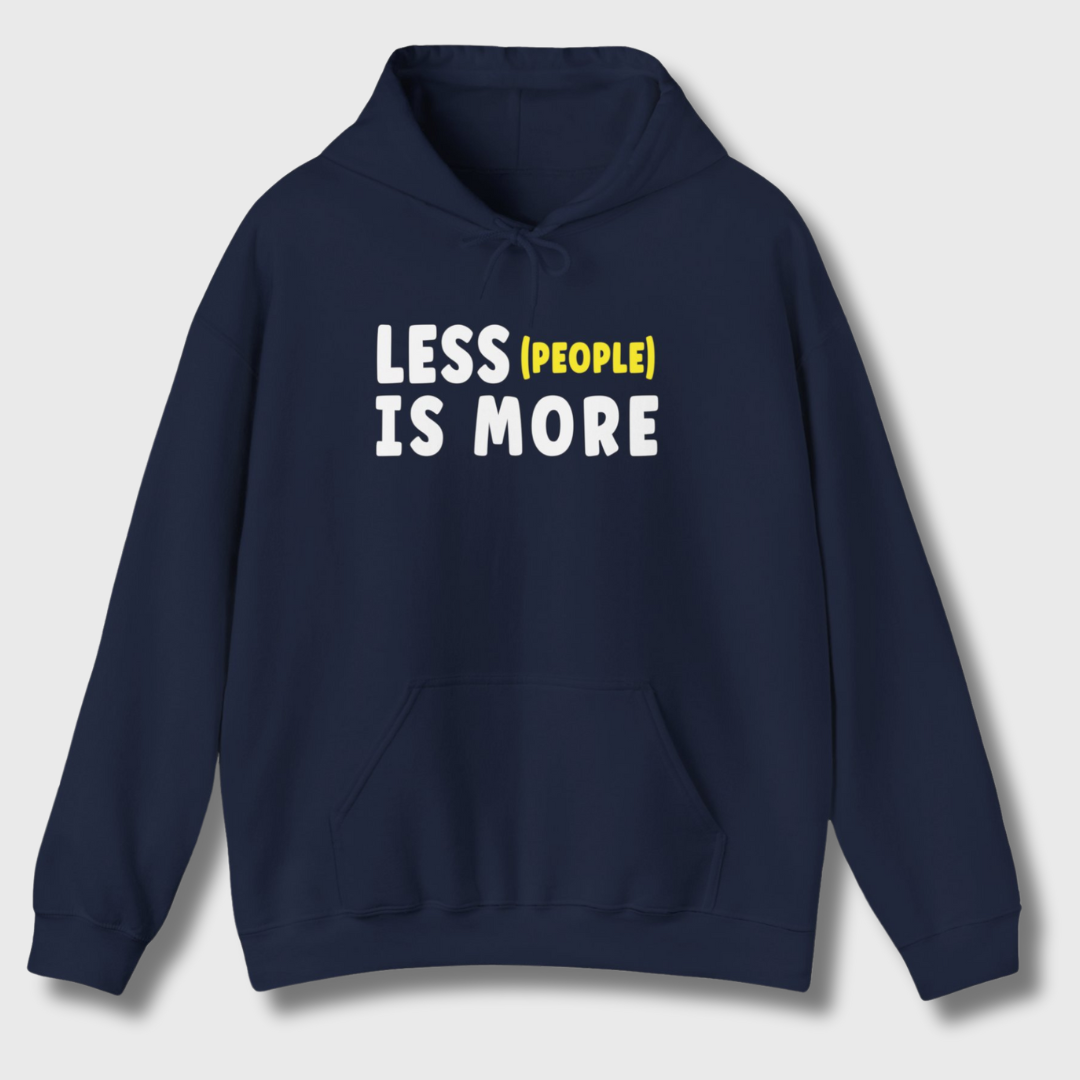 Less People Is More Hoodie (White/Yellow)