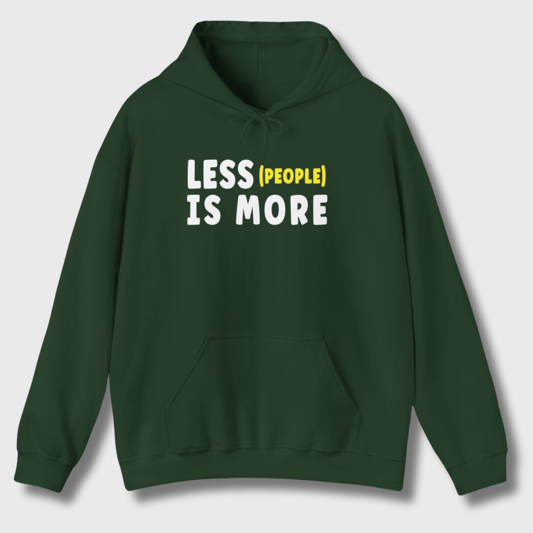 Less People Is More Hoodie (White/Yellow)