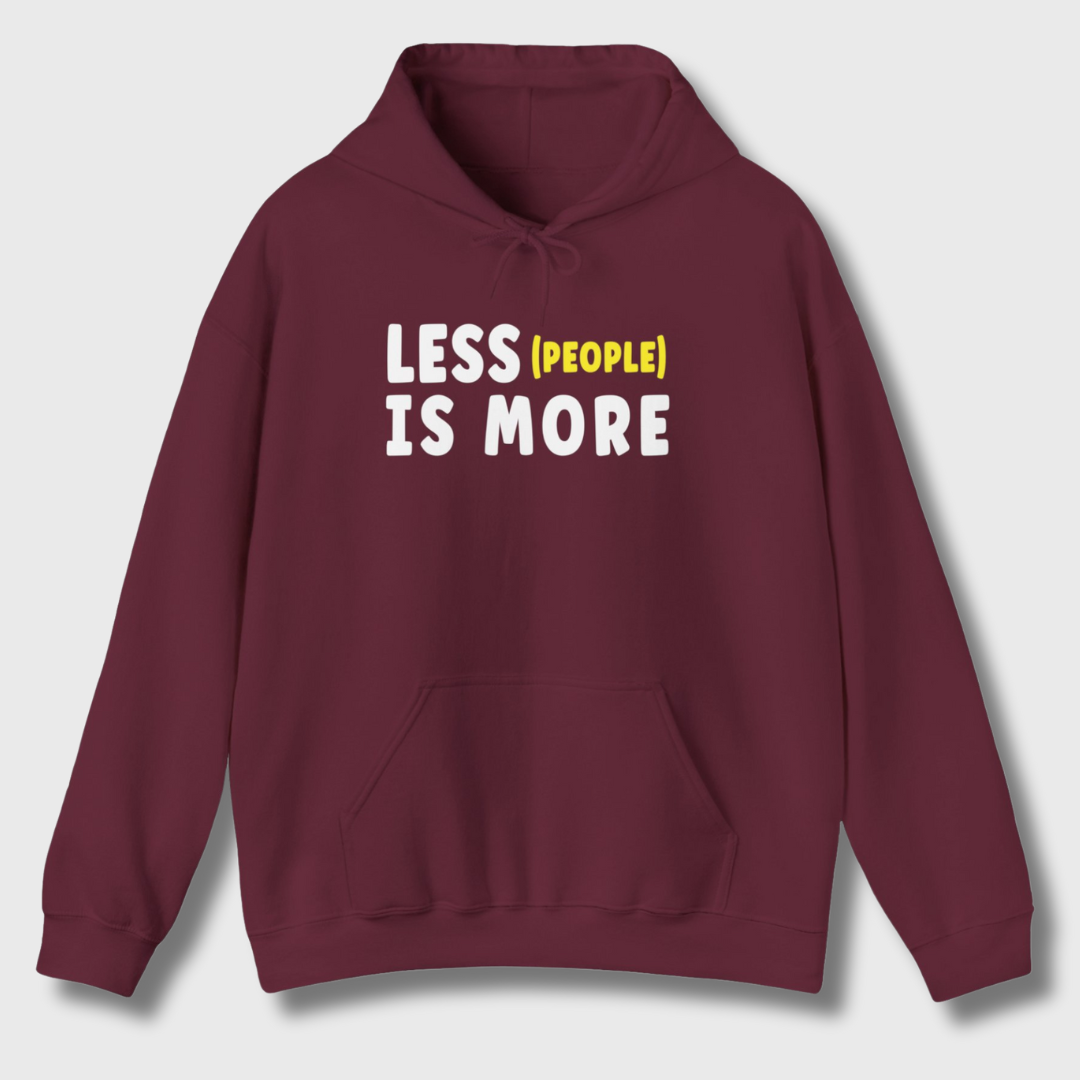 Less People Is More Hoodie (White/Yellow)