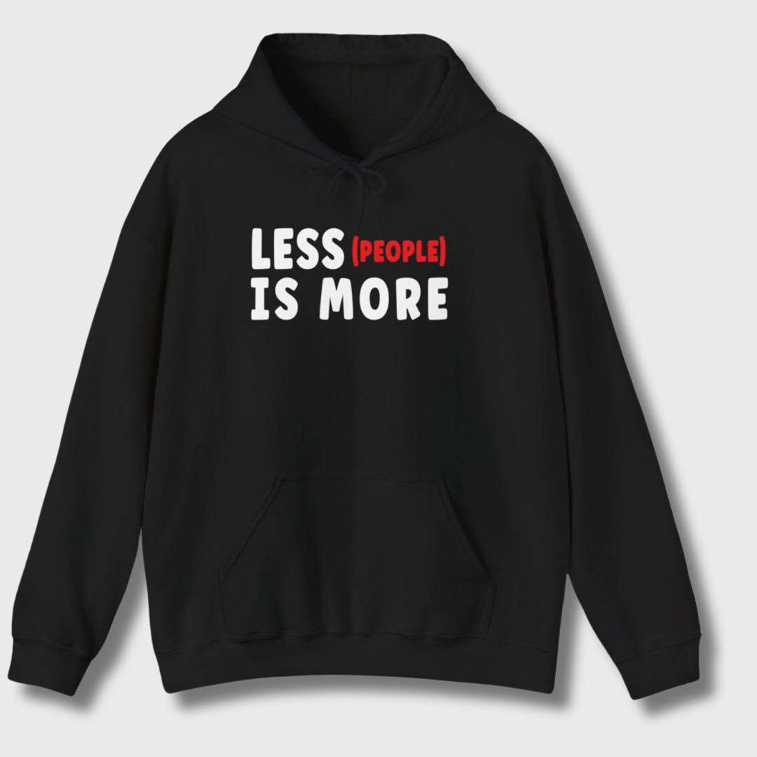 Less People Is More Hoodie (White/Red)