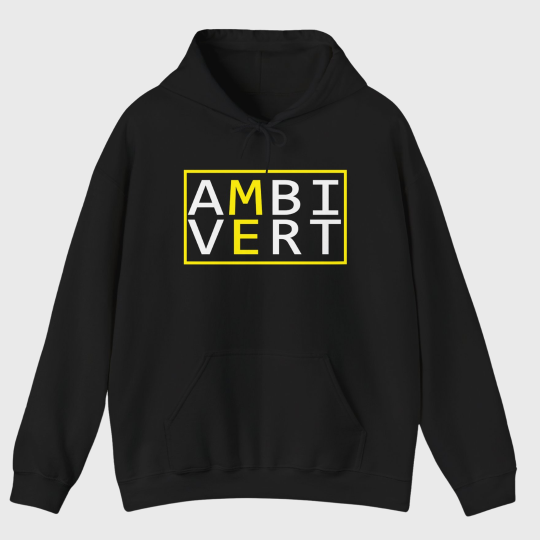 Ambivert Logo Hoodie (White/Yellow)