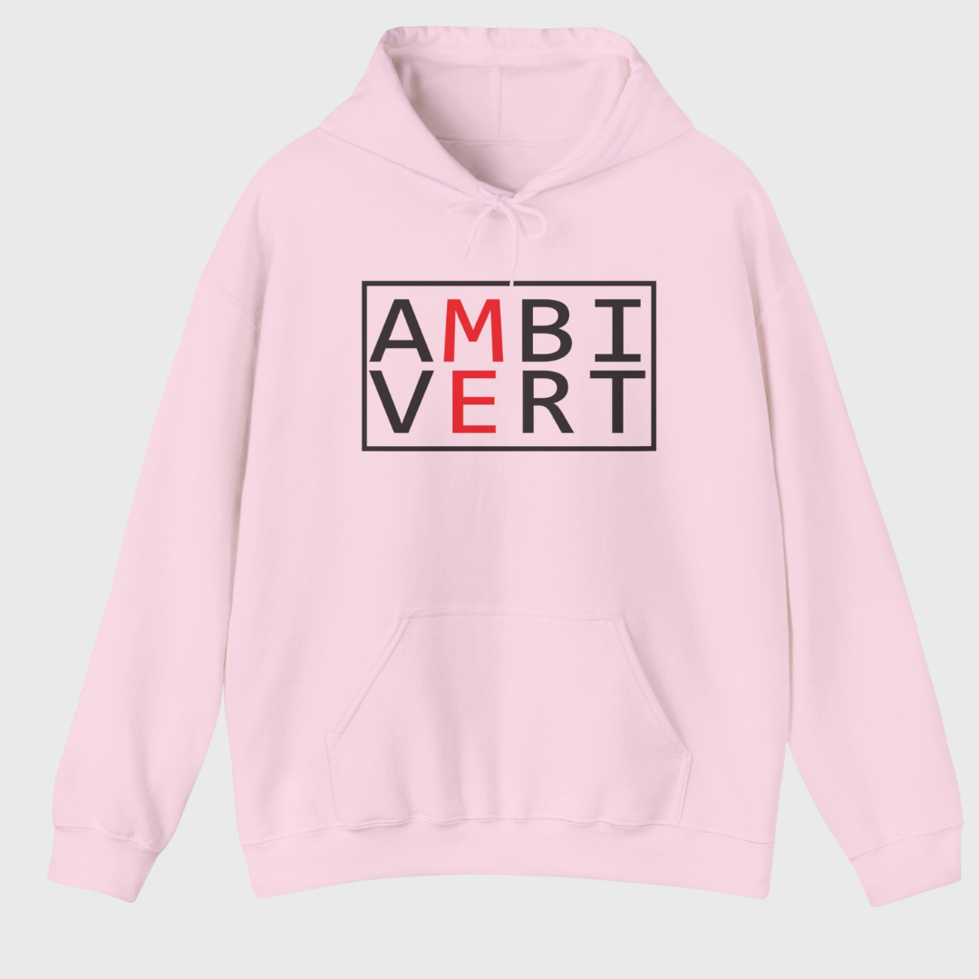 Ambivert Hoodie (Black/Red)