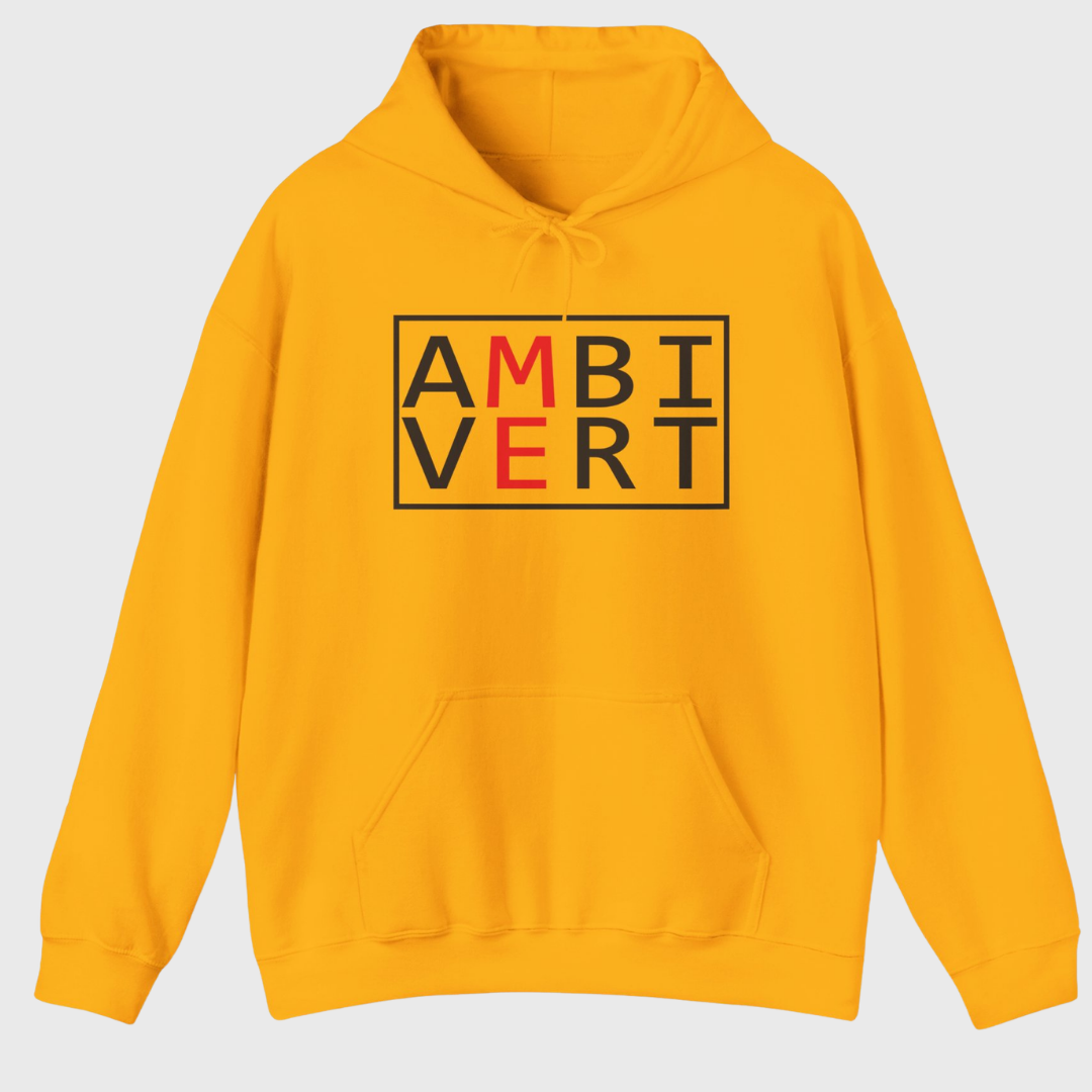 Ambivert Hoodie (Black/Red)