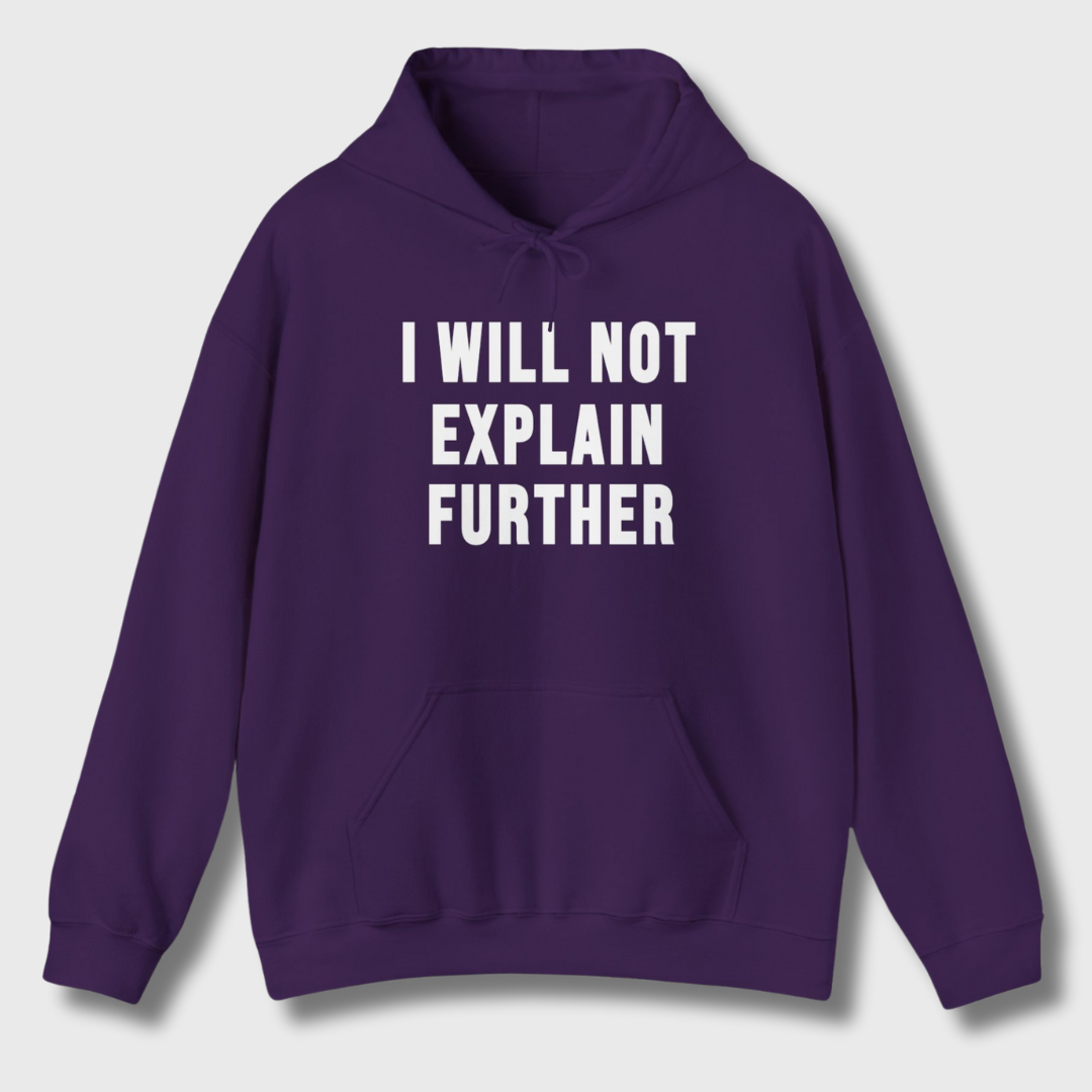 I Will Not Explain Further Hoodie