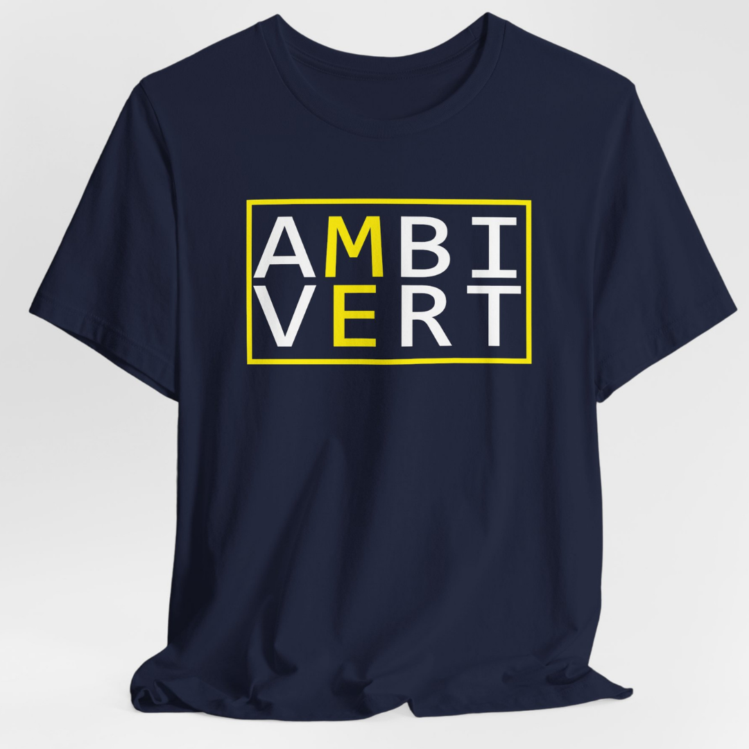 Ambivert Logo T-Shirt (White/Yellow)