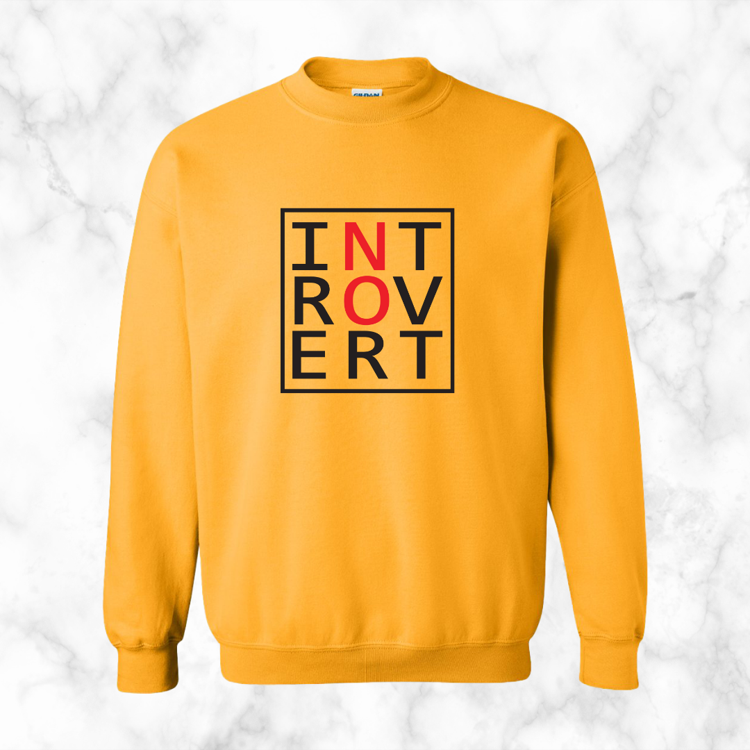 Introvert "No" Sweatshirt (Black/Red)