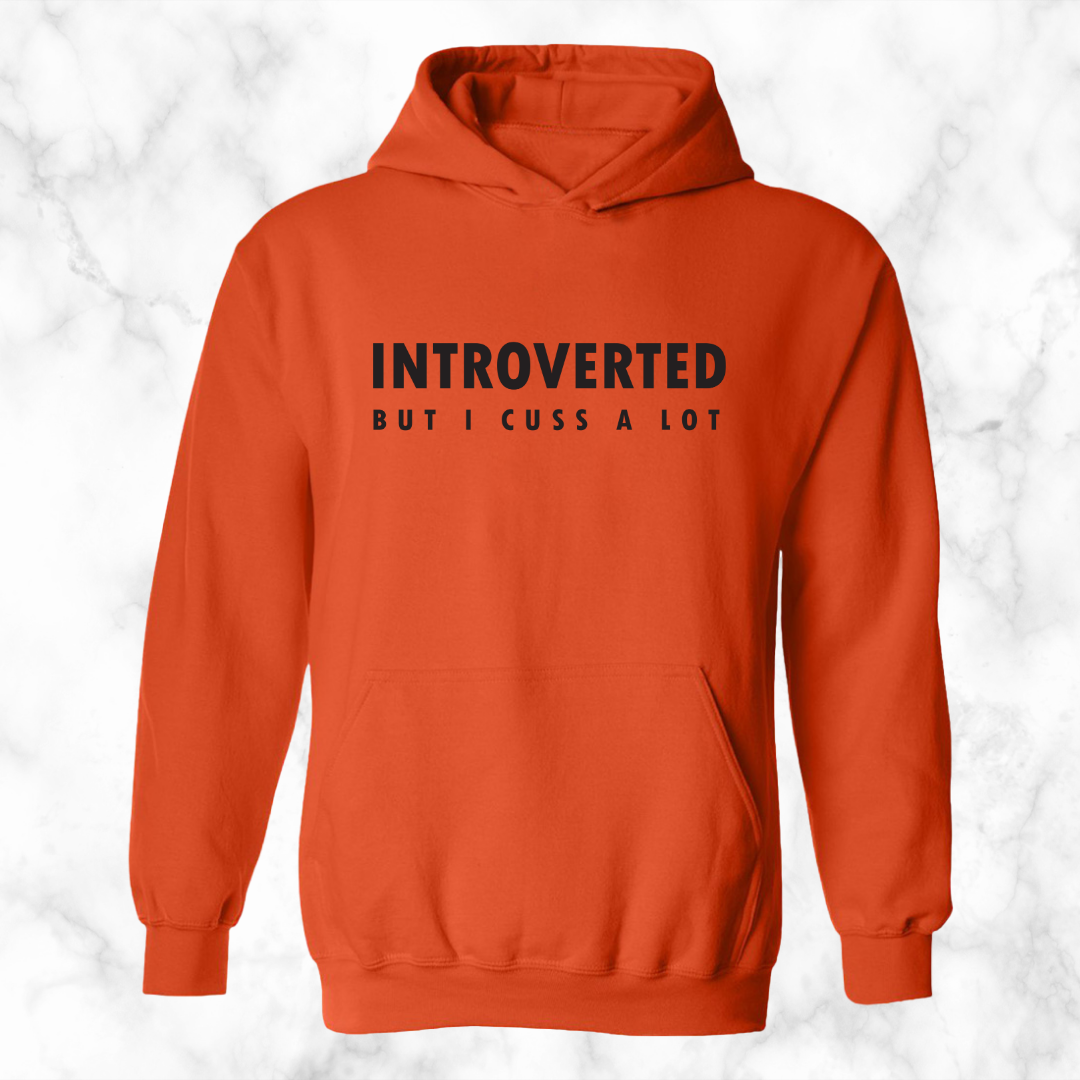 Introverted But I Cuss A Lot Hoodie