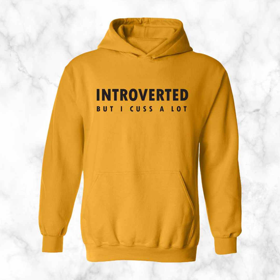 Introverted But I Cuss A Lot Hoodie