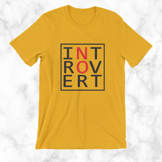 Introvert "No" T-Shirt (Black/Red)
