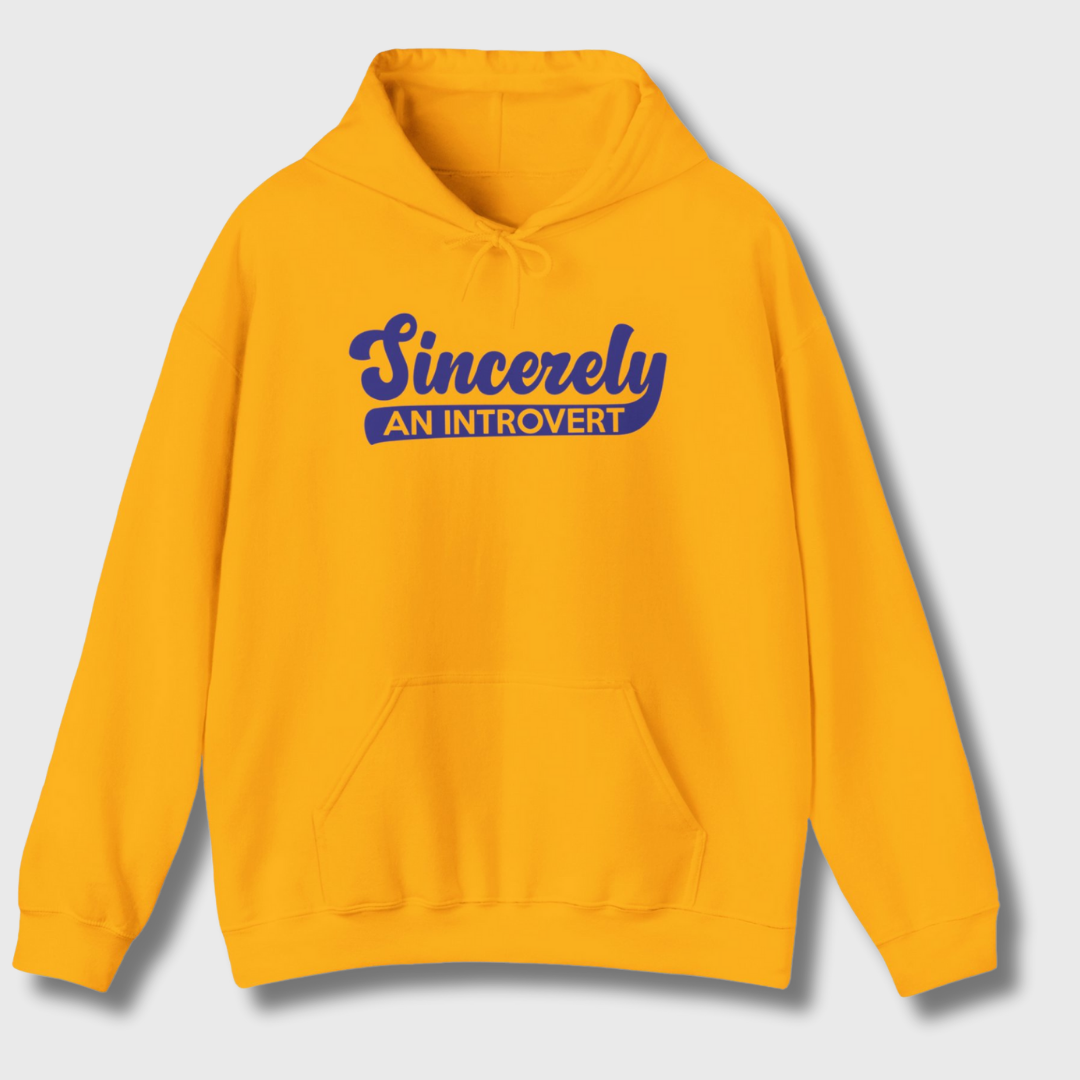 Sincerely, An Introvert Hoodie (Blue Logo)