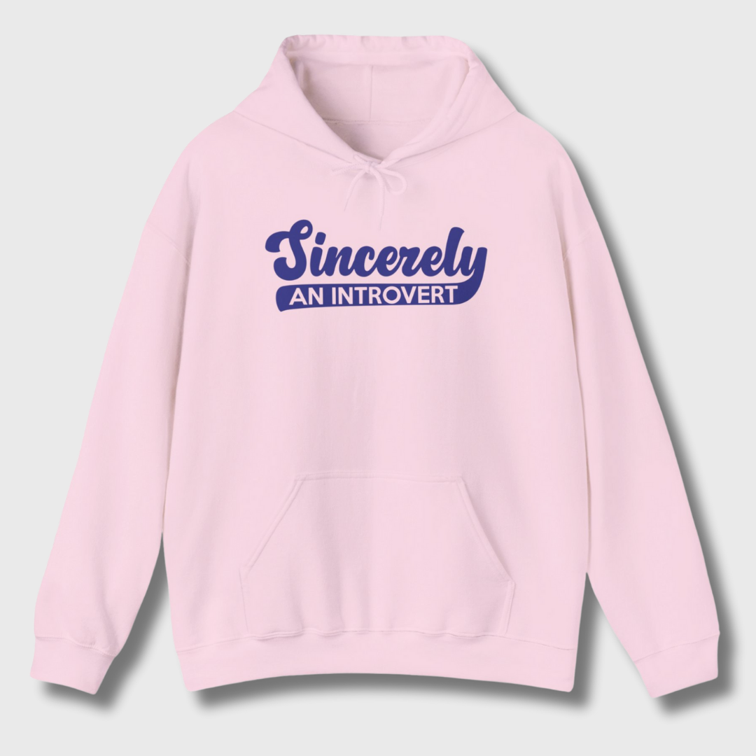 Sincerely, An Introvert Hoodie (Blue Logo)