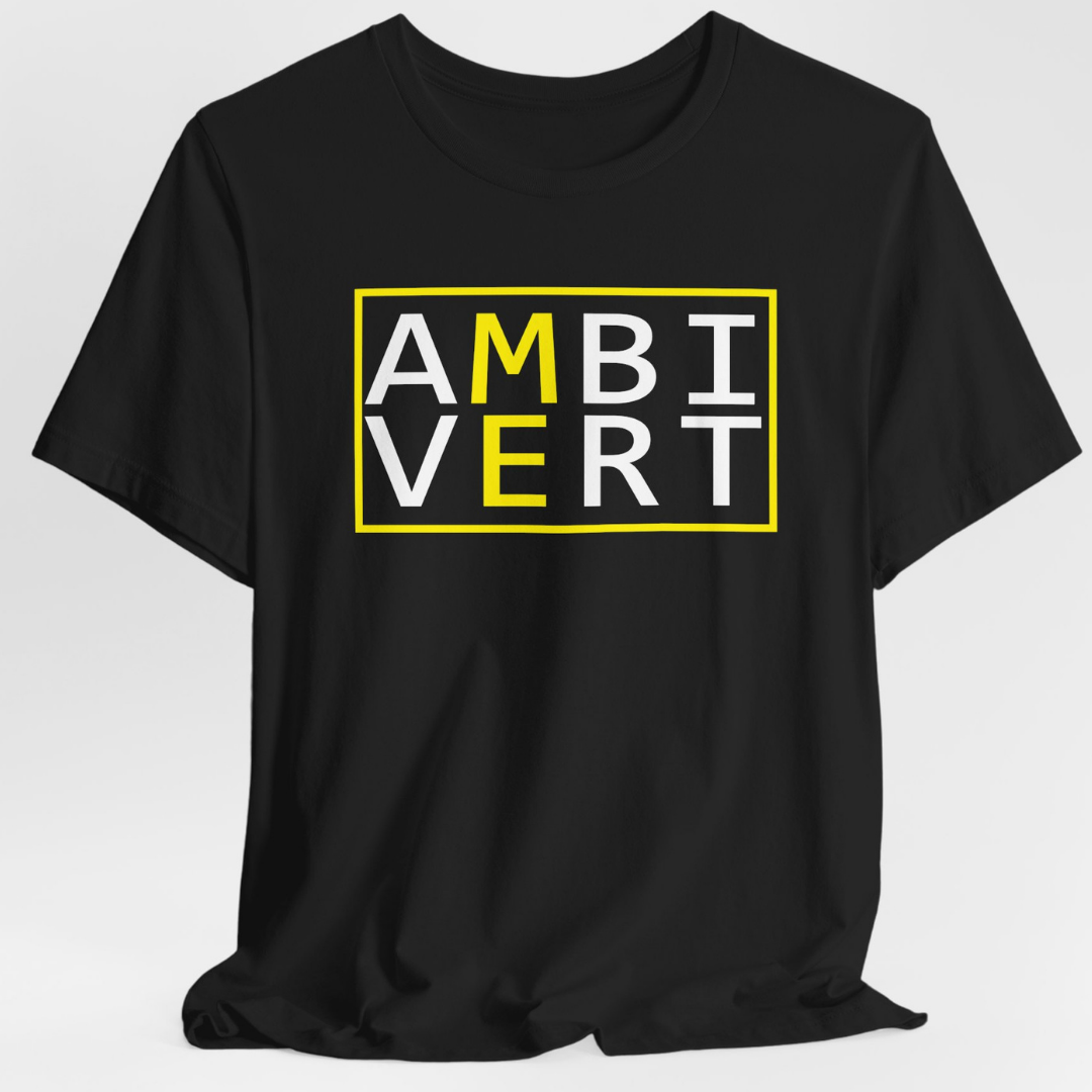 Ambivert Logo T-Shirt (White/Yellow)