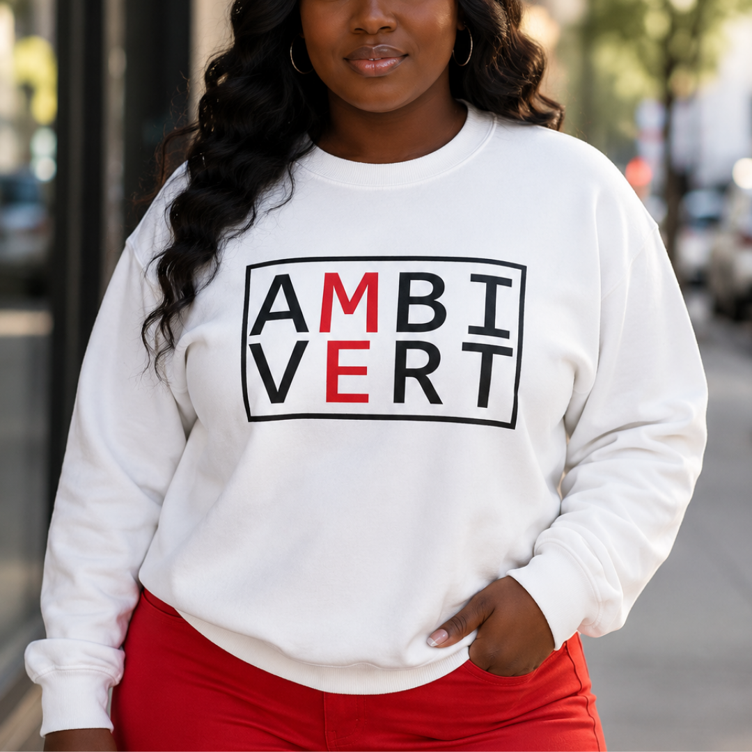 Ambivert Logo Sweatshirt (Black/Red)