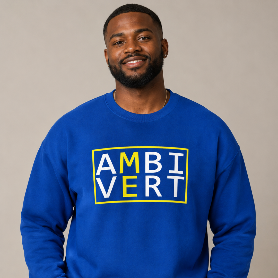 Ambivert Logo Sweatshirt (white/yellow)