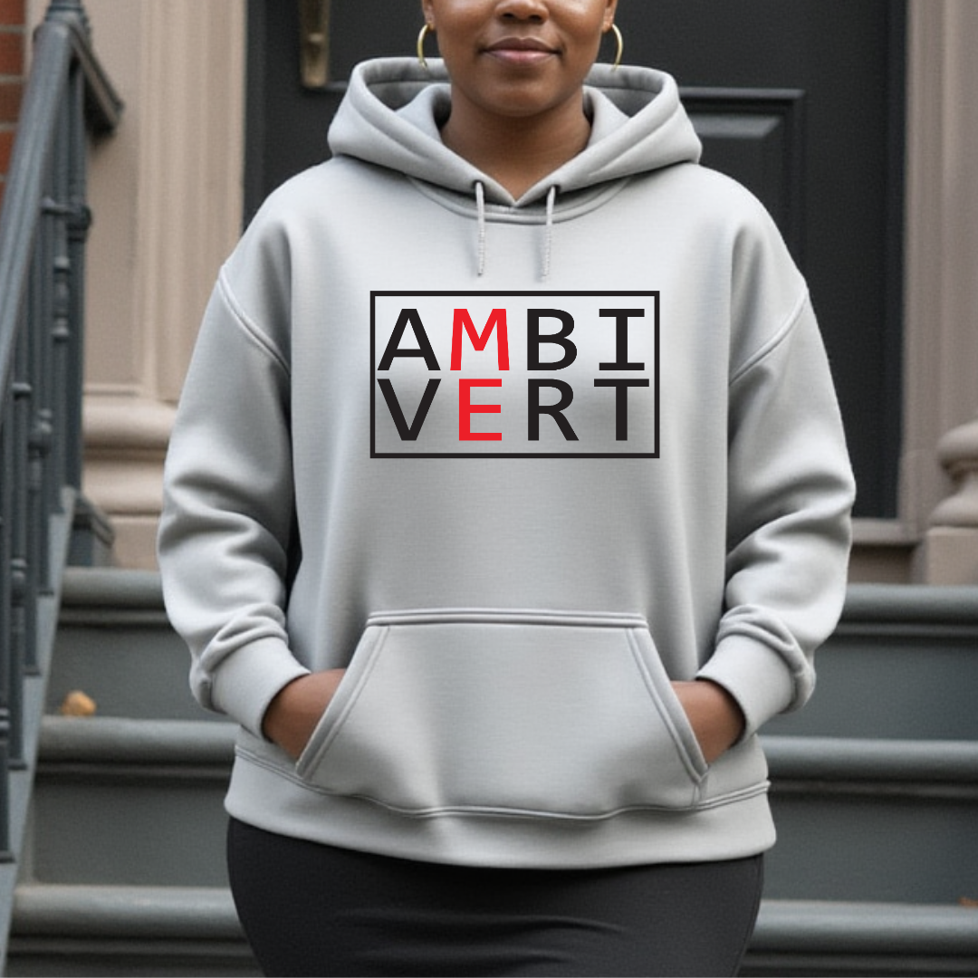 Ambivert Hoodie (Black/Red)