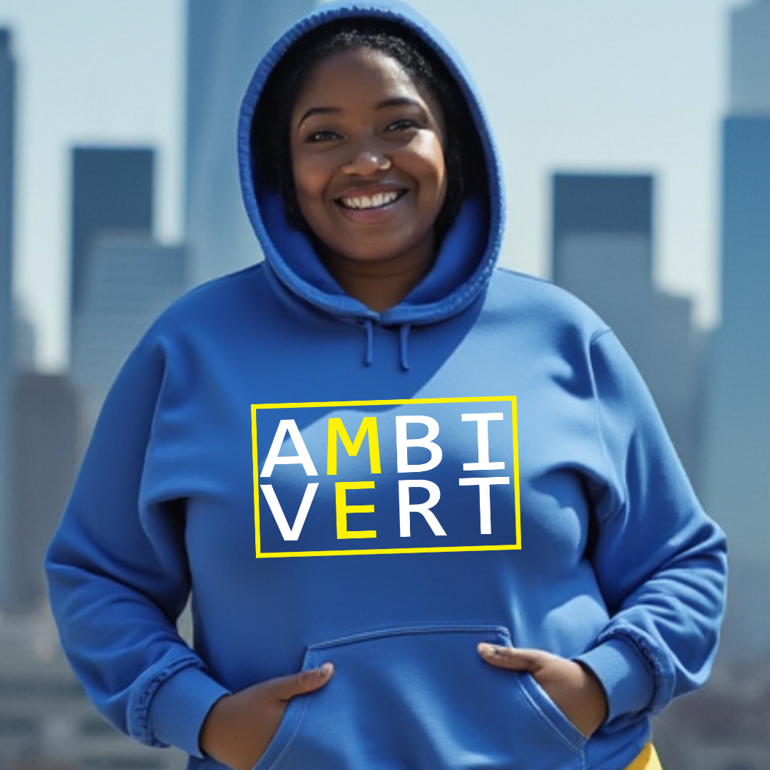 Ambivert Logo Hoodie (White/Yellow)