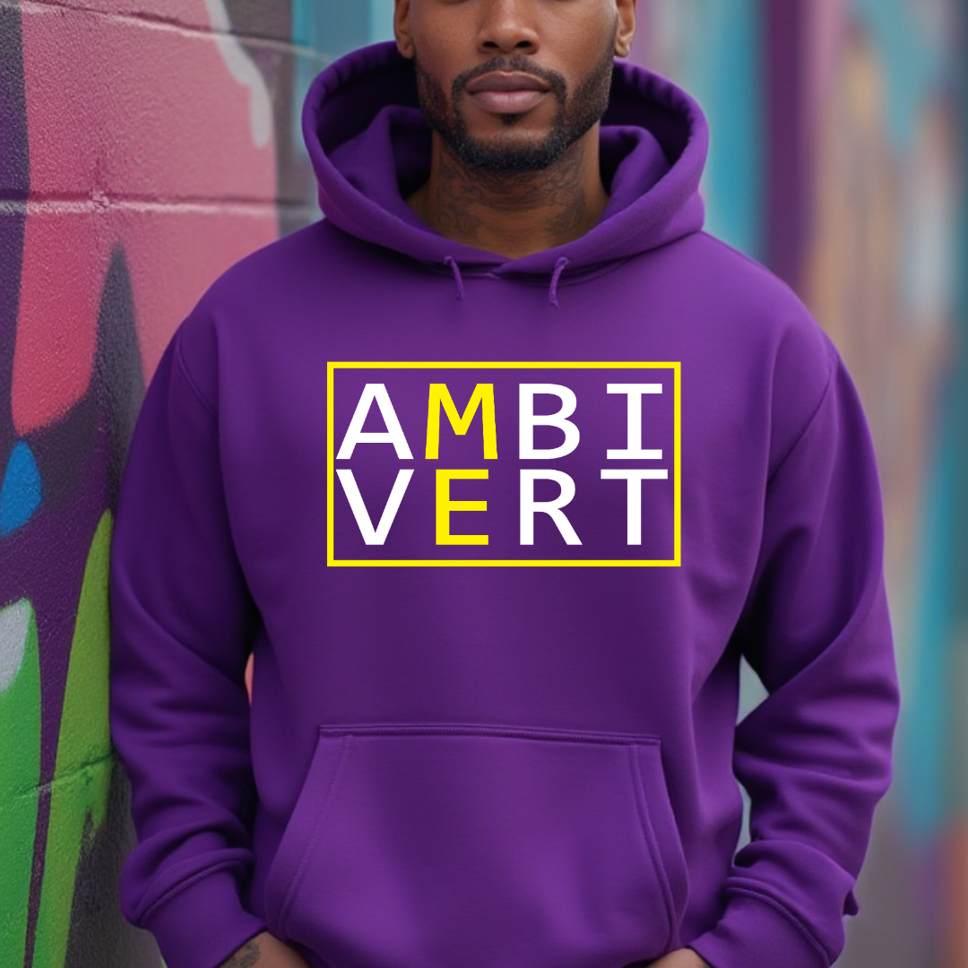Ambivert Logo Hoodie (White/Yellow)