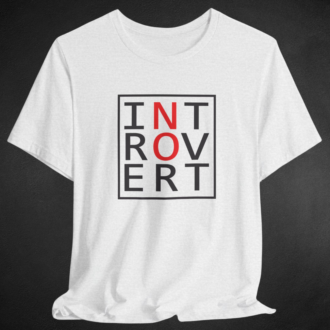 Introvert "No" Unisex T-Shirt (Black/Red)