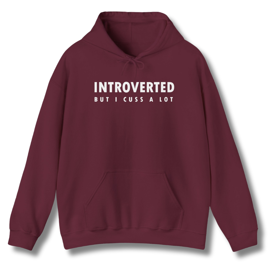 Introverted But I Cuss A Lot Hoodie