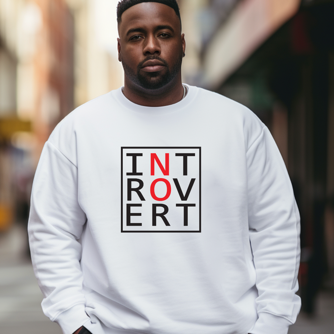 Introvert "No" Sweatshirt (Black/Red)